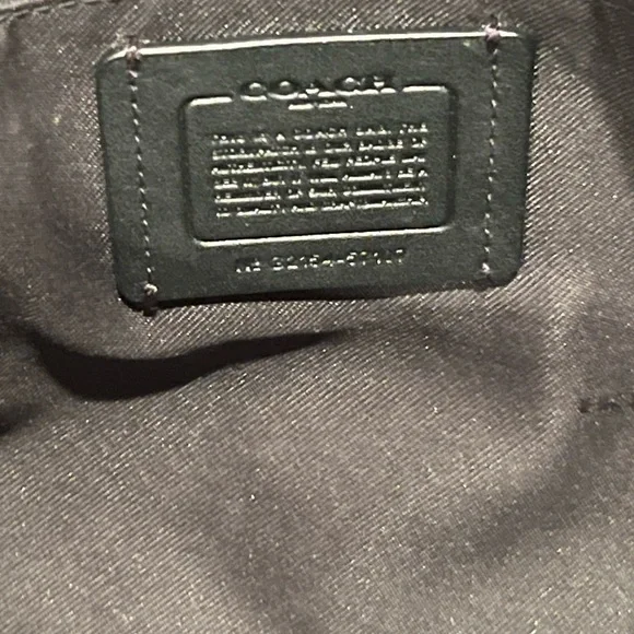 Coach Black Leather Tote with Gold Accents - Picture 3 of 11